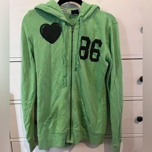 PINK Victoria’s Secret green zip up
